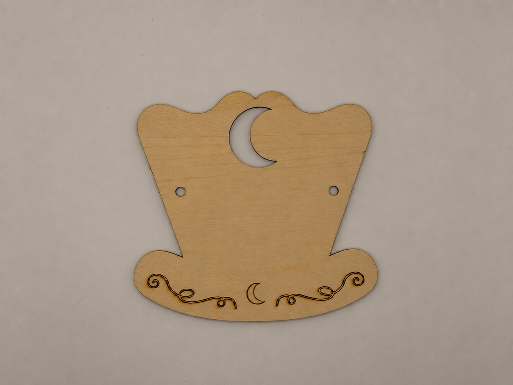 Personalisierte Mini-Wiege aus Holz mit Namensgravur