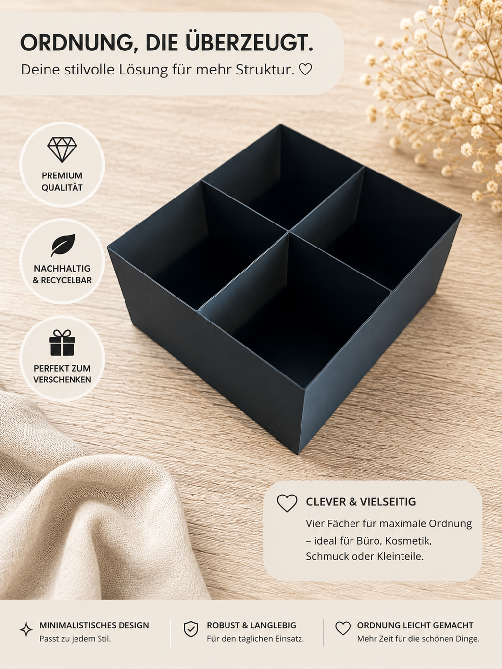 Kallax Schubladen Einsatz – 1, 2 oder 4 Fächer – Ikea Kallax Organizer