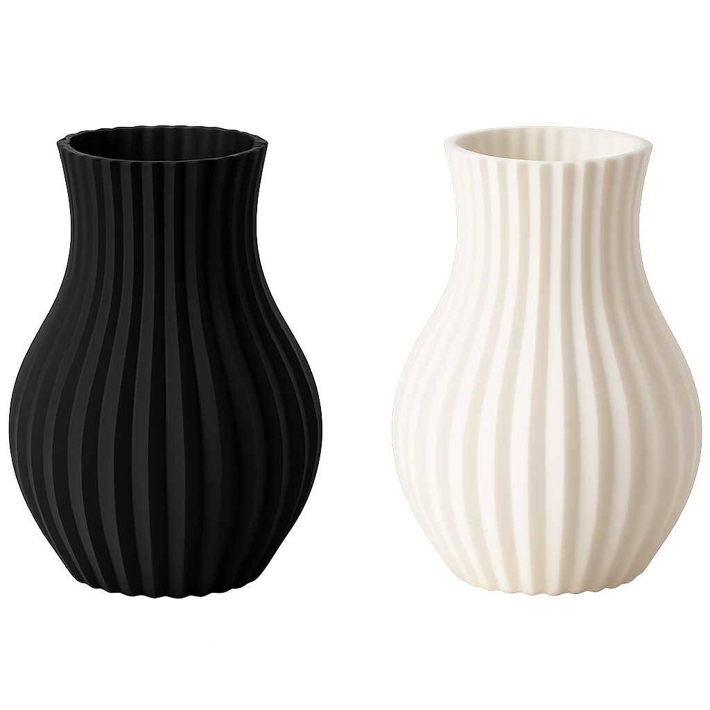 Minimalistische Design-Vase „Rillenschliff“ - NextStep Creations