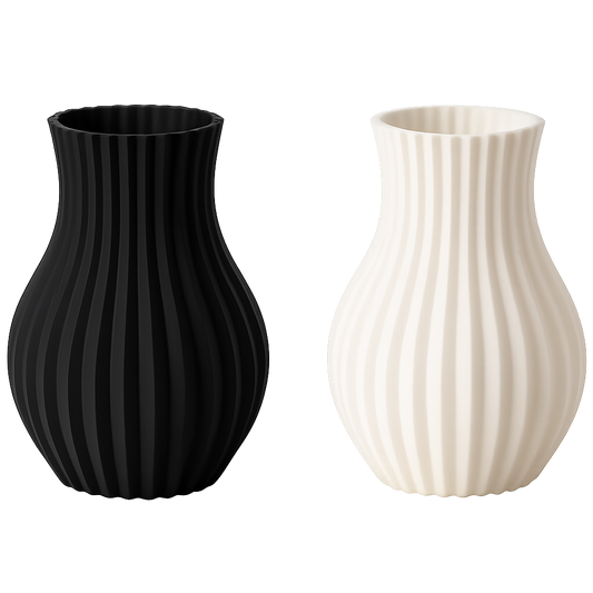 Minimalistische Design-Vase „Rillenschliff“ - NextStep Creations