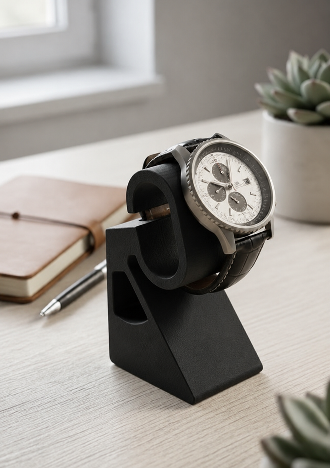 Uhrenständer „C-Curve" für Armbanduhr | Kratzfrei, Kippsicher & Minimalistisch