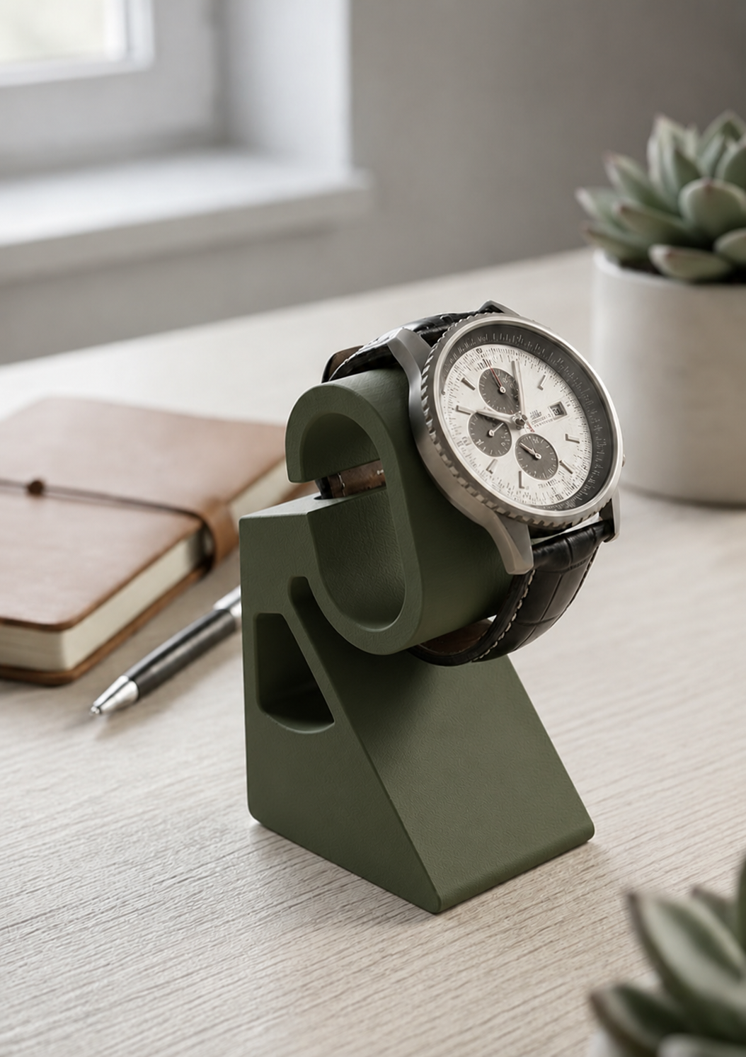 Uhrenständer „C-Curve" für Armbanduhr | Kratzfrei, Kippsicher & Minimalistisch