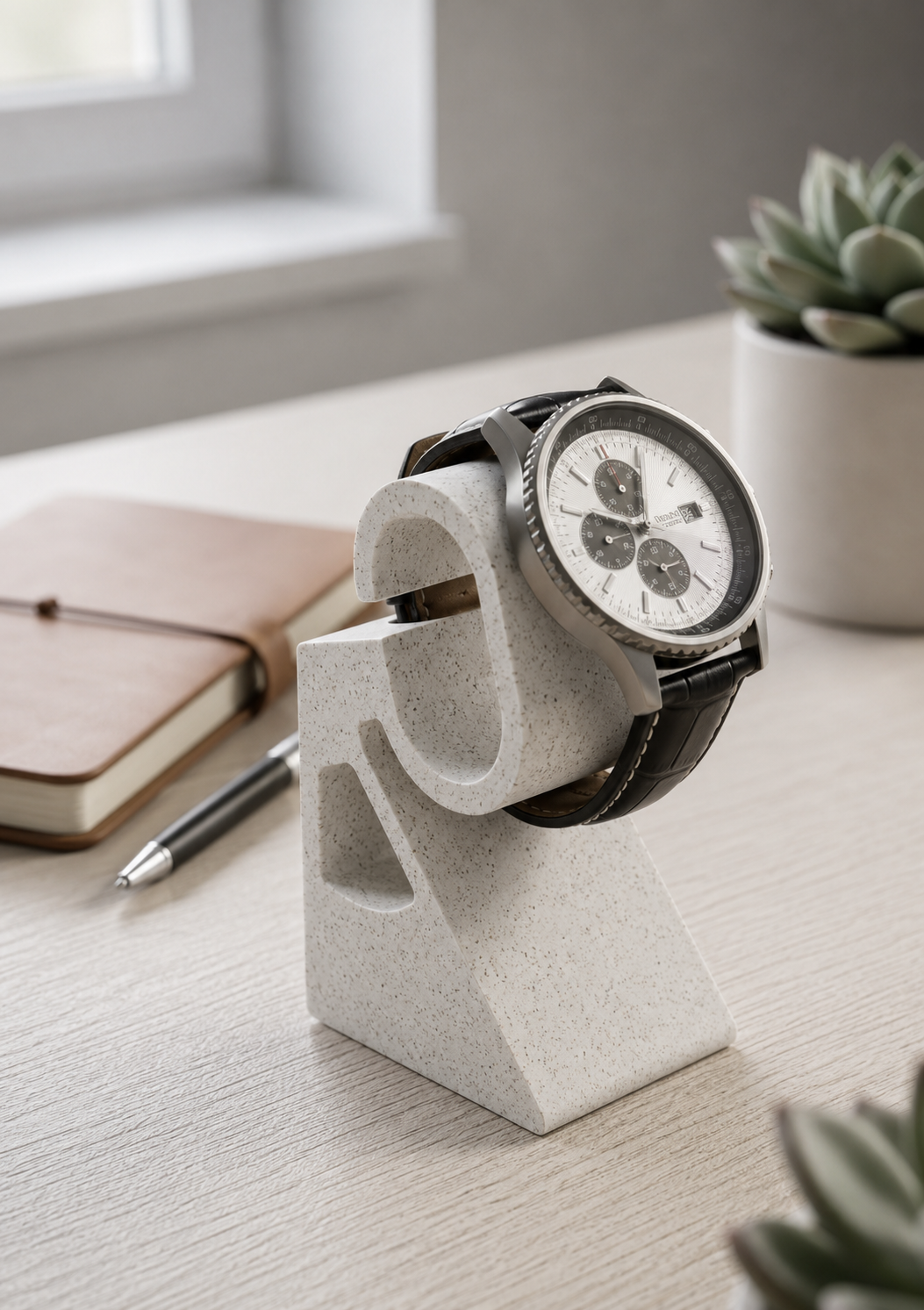 Uhrenständer „C-Curve" für Armbanduhr | Kratzfrei, Kippsicher & Minimalistisch
