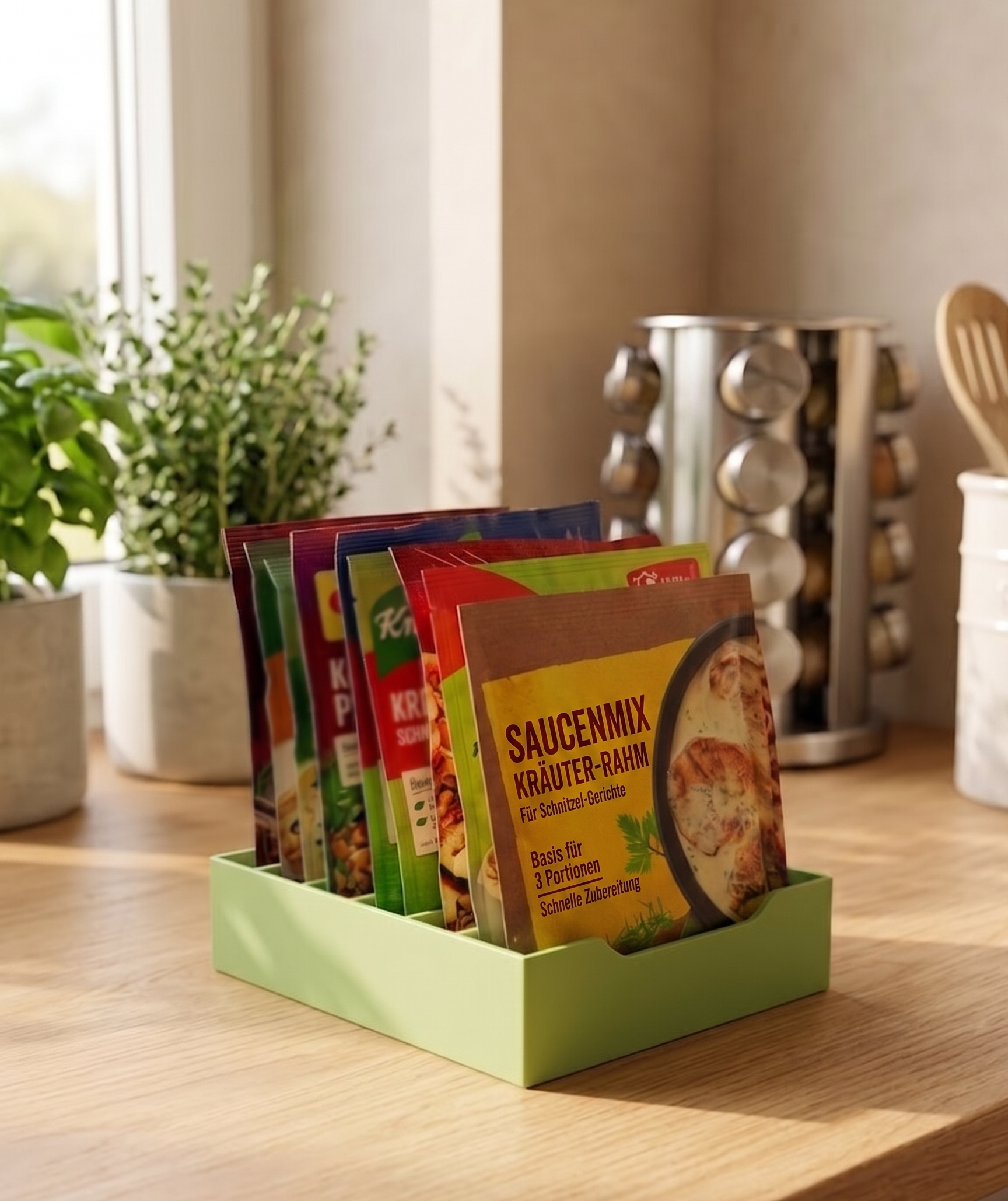 Küchen-Organizer für Fix-Tütchen & Saucen | Nie wieder Tütchen-Chaos