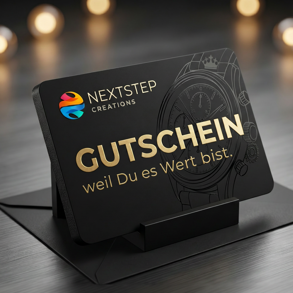 Gutschein - Präzision verschenken. Absolute Freiheit wählen. - NextStep Creations