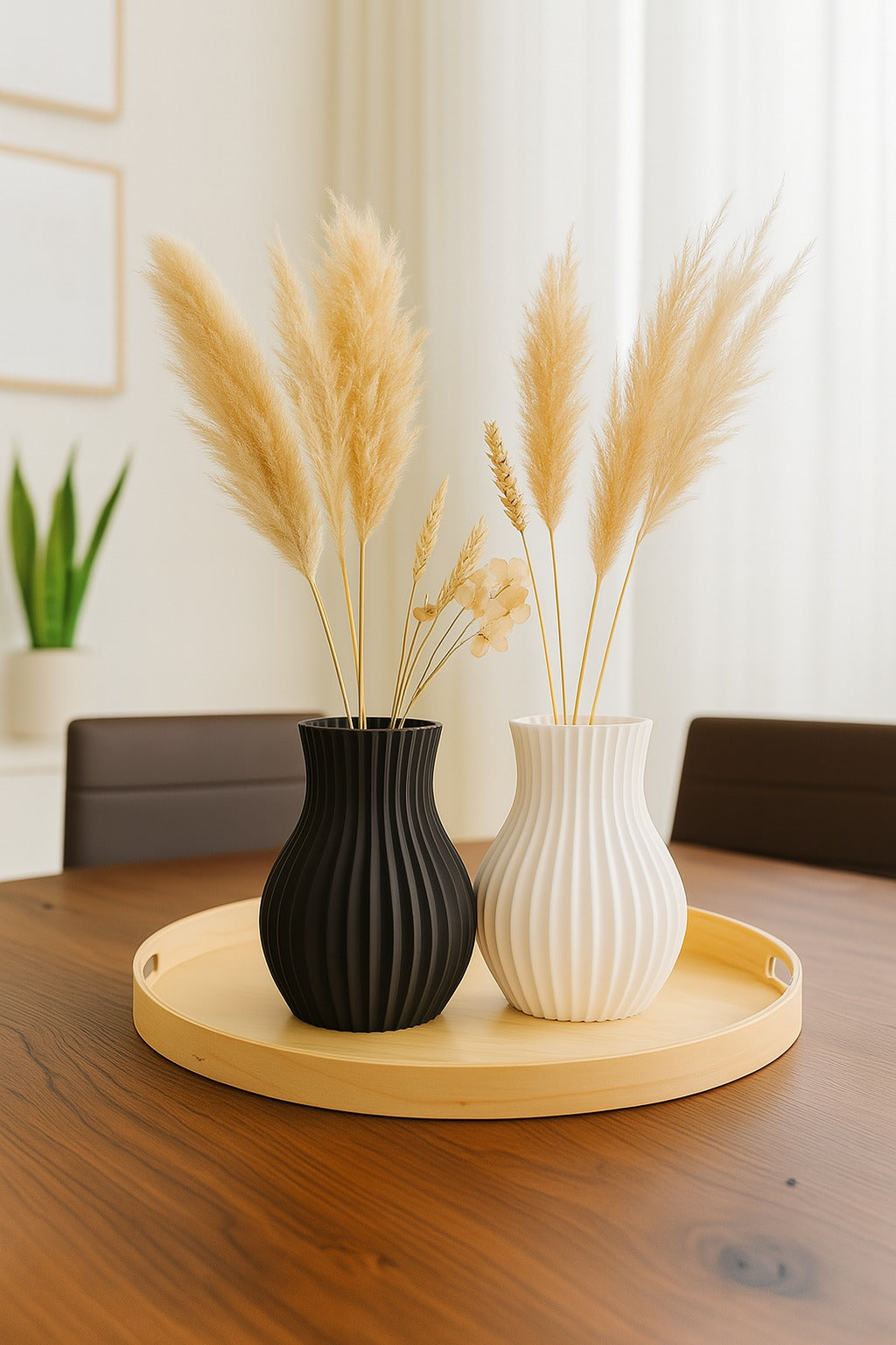 Minimalistische Design-Vase „Rillenschliff“ - NextStep Creations
