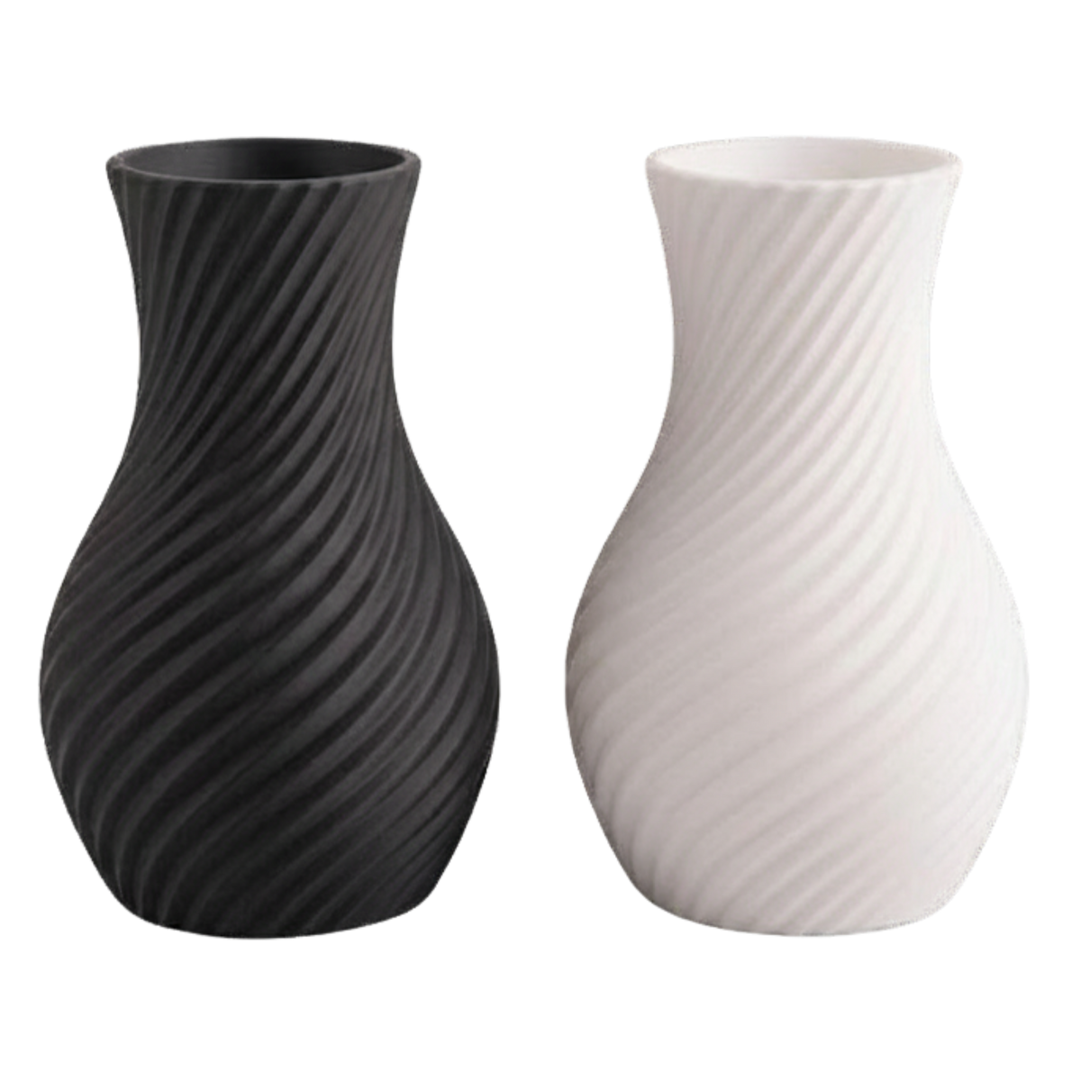 Design-Vase „Twist“ mit Spiralmuster – Minimalistisches Statement - NextStep Creations