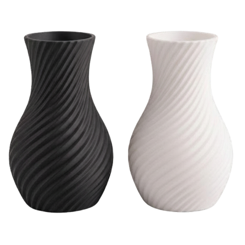 Design-Vase „Twist“ mit Spiralmuster – Minimalistisches Statement - NextStep Creations