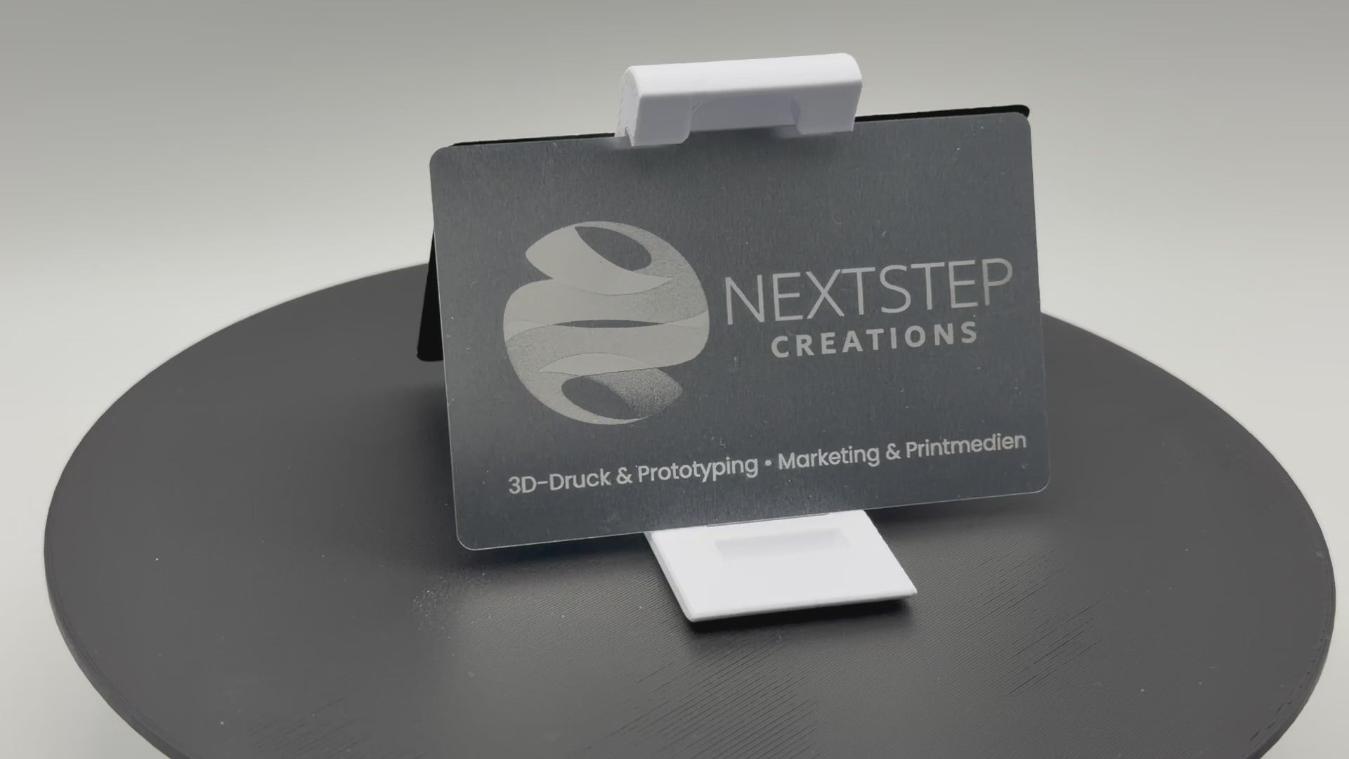 Metall-Visitenkarten mit Logogravur | Edelstahl Schwarz Silber | 25er 50er 100er 250er Set | Größere Mengen auf Anfrage